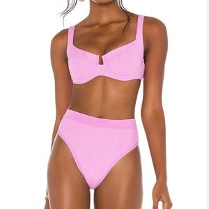 Lspace Pointelle Rib Camellia Top in Rosebud